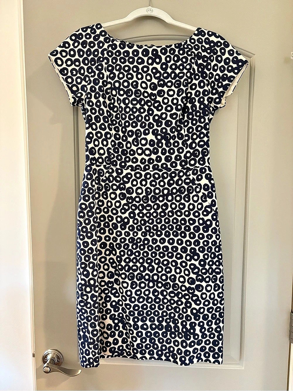 J.Crew Structured Navy and Cream Dress